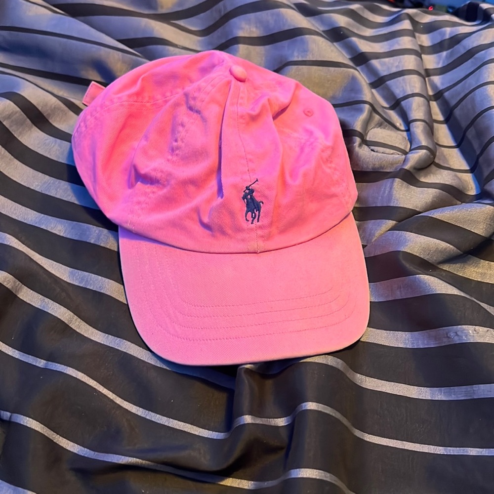 Pink polo hat